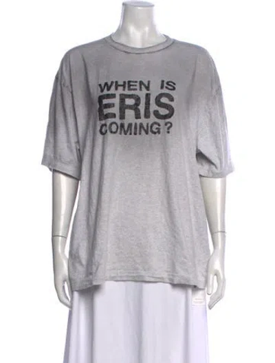 Pre-owned Axel Arigato Graphic Print Crew Neck T-shirt In Grey