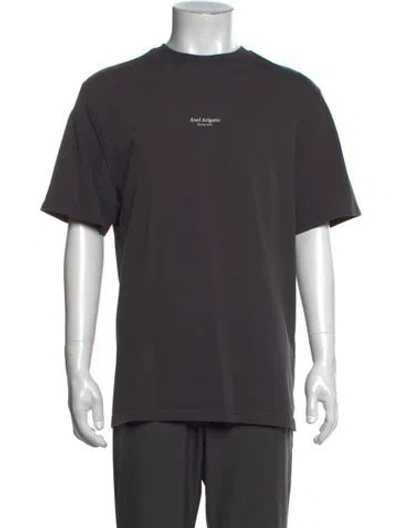 Pre-owned Axel Arigato Graphic Print Crew Neck T-shirt In Grey