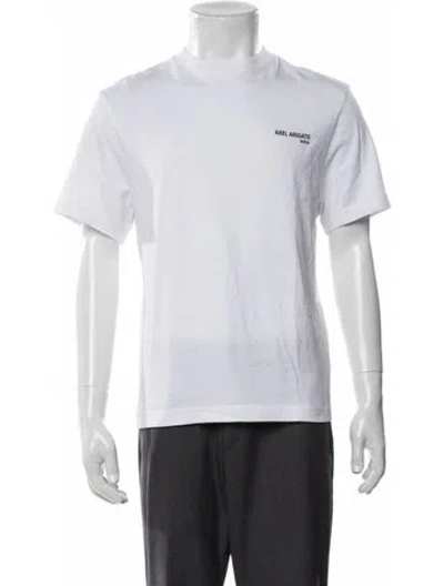 Pre-owned Axel Arigato Graphic Print Crew Neck T-shirt In White