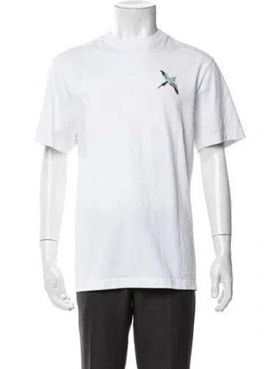 Pre-owned Axel Arigato Graphic Print Crew Neck T-shirt In White