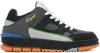 Axel Arigato Area Leather Sneakers In Dark Grey / Orange