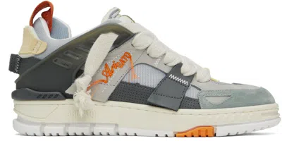 Axel Arigato Gray & Blue Area Patchwork Sneakers In Dk Grey/lt Yellow