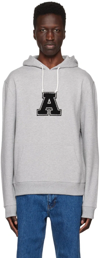 Axel Arigato Catch Logo Patch Hoodie In Grey Melange