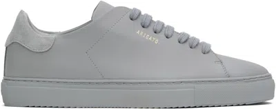 Axel Arigato Clean 90 Suede-trimmed Leather Sneakers In Gray