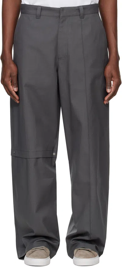 Axel Arigato Gray Dallas Relaxed Trousers In Dark Grey