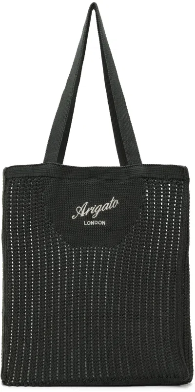 Axel Arigato Grey Grid Tote In Dark Grey