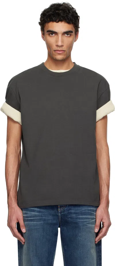 Axel Arigato Gray Motto T-shirt In Dark Grey