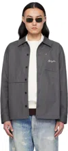 Axel Arigato Rowe Canvas Overshirt In Gray