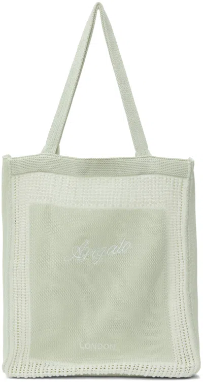Axel Arigato Green Oceane Knitted Shopper Tote In Pale Mint