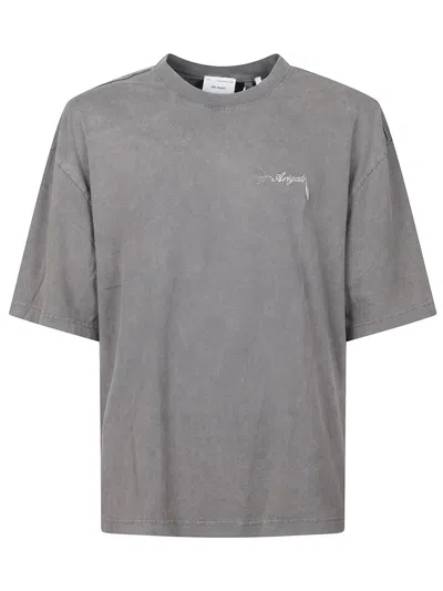 AXEL ARIGATO GREY CREWNECK LOGO T-SHIRT