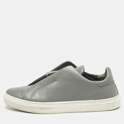 Pre-owned Axel Arigato Grey Leather Clean 90 Low Top Sneakers Size 43