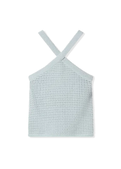 Axel Arigato Halter Crochet Tank In Blue