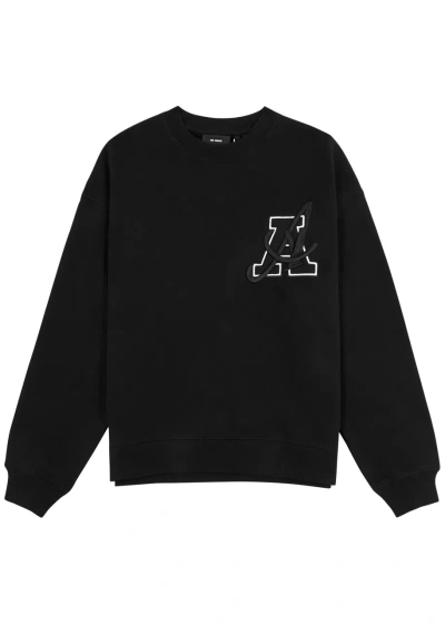 Axel Arigato Hart Logo-embroidered Cotton Sweatshirt In Black