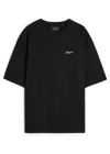 Axel Arigato Men Black T-shirt With Embroidered Lettering Logo On The Front In Cotton Man