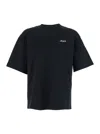Axel Arigato Black T-shirt With Embroidered Lettering Logo On The Front In Cotton Man