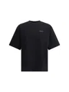 Axel Arigato Men Black T-shirt With Embroidered Lettering Logo On The Front In Cotton Man In Black
