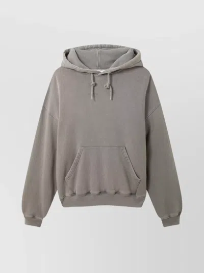 Axel Arigato Hooded Cotton Sweater Pouch Pocket In Gray