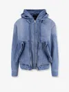 Axel Arigato Reed Zip-up Denim Jacket With Hood In Blue