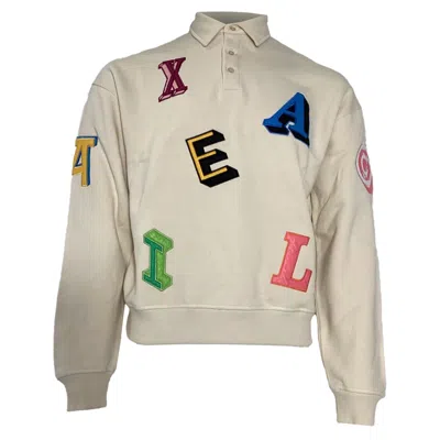 Axel Arigato Inferno Monogram Sweatshirt In Beige Cotton