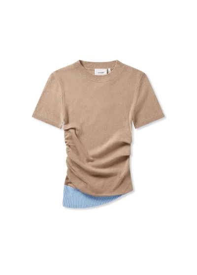 Axel Arigato Ivi Draped Knitted Top In Brown