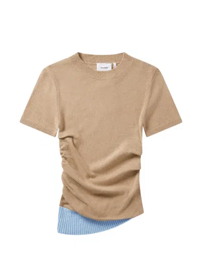 Axel Arigato Ivy Crew-neck T-shirt In Brown