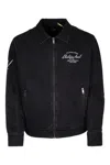 Axel Arigato Printed Jacket Collared Neck In Black
