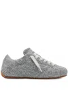 Axel Arigato Lace-up Shaggy Suede Sneakers In Gray