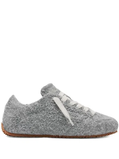 Axel Arigato Lace-up Shaggy Suede Sneakers In Gray
