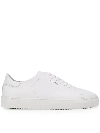 Axel Arigato Clean 90 White Sneakers With Printed Logo In Leather Woman