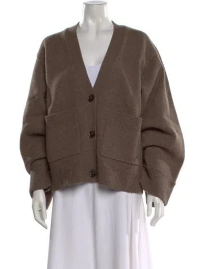 Pre-owned Axel Arigato Lambswool V-neck Sweater In Brown