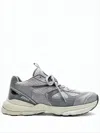 Axel Arigato Layered Grey Sneakers With Textured Leather And Rubber Sole In Gray
