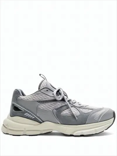 Axel Arigato Layered Grey Sneakers With Textured Leather And Rubber Sole In Gray