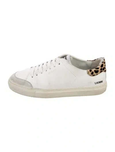 Pre-owned Axel Arigato Leather Animal Print Sneakers In White