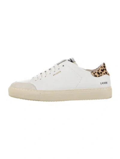 Pre-owned Axel Arigato Leather Animal Print Sneakers In White