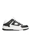 Axel Arigato Men 'area Lo' Black And White Low Top Sneakers With Laminated Leather In Leather Blend In White