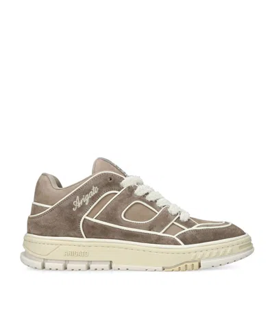 Axel Arigato Low-top Nubuck Sneakers With Embroidered Logo In Multi