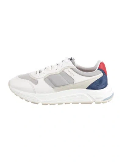 Pre-owned Axel Arigato Leather Colorblock Pattern Athletic Sneakers In White