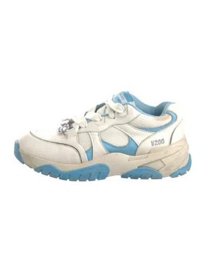 Pre-owned Axel Arigato Leather Colorblock Pattern Athletic Sneakers In White