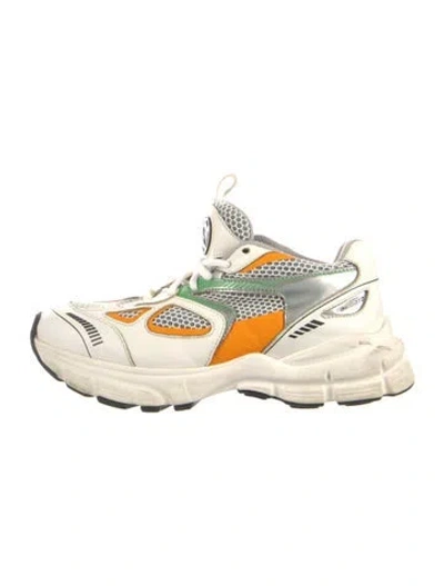 Pre-owned Axel Arigato Leather Colorblock Pattern Chunky Sneakers In White