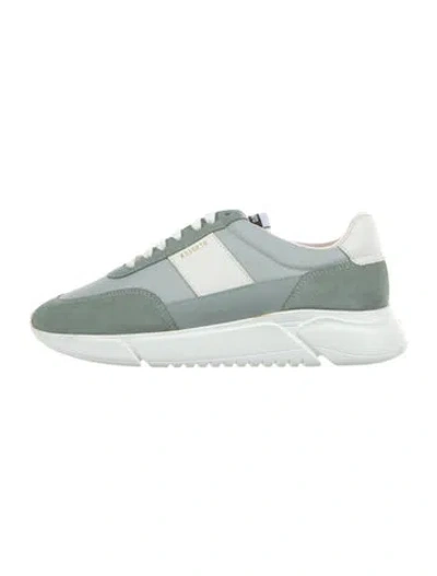 Pre-owned Axel Arigato Leather Colorblock Pattern Sneakers In Green