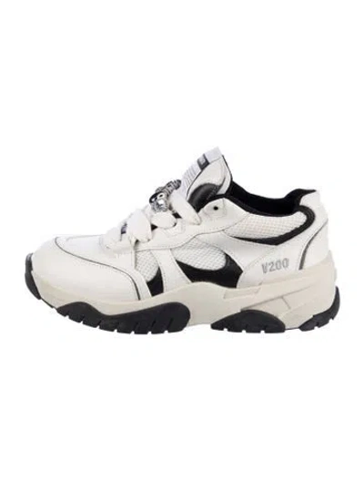 Pre-owned Axel Arigato Leather Colorblock Pattern Sneakers In Multi