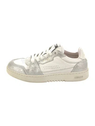 Pre-owned Axel Arigato Leather Colorblock Pattern Sneakers In White