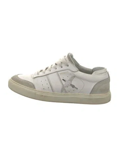 Pre-owned Axel Arigato Leather Colorblock Pattern Sneakers In White