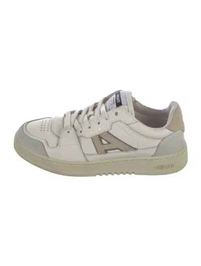 Pre-owned Axel Arigato Leather Colorblock Pattern Sneakers In White