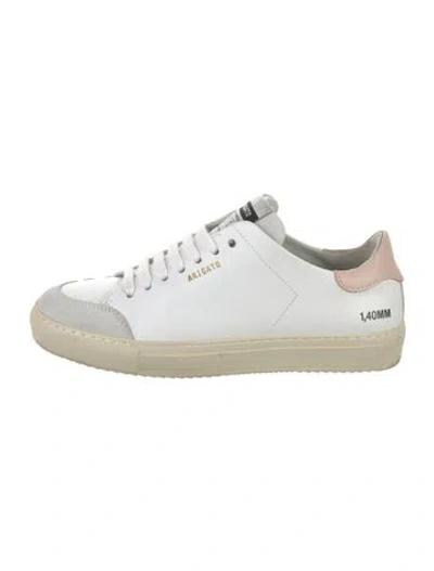 Pre-owned Axel Arigato Leather Colorblock Pattern Sneakers In White