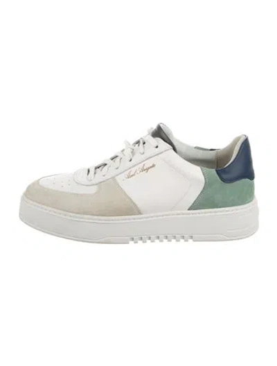 Pre-owned Axel Arigato Leather Colorblock Pattern Sneakers In White