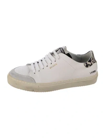 Pre-owned Axel Arigato Leather Colorblock Pattern Sneakers In White