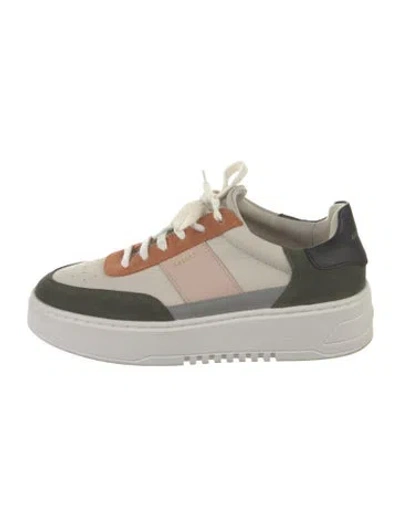 Pre-owned Axel Arigato Leather Colorblock Pattern Sneakers In White