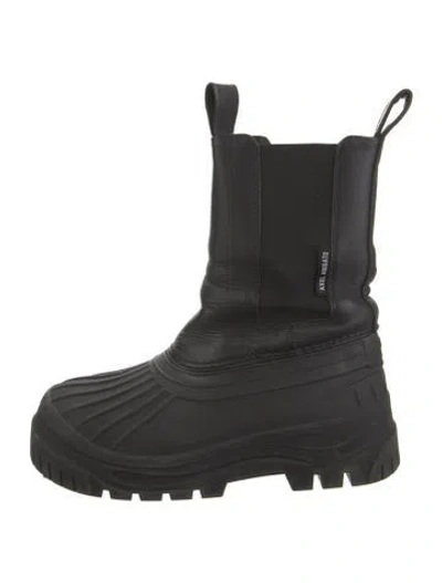 Pre-owned Axel Arigato Leather Combat Boots In Black