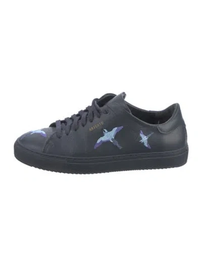 Pre-owned Axel Arigato Leather Graphic Print Sneakers In Blue